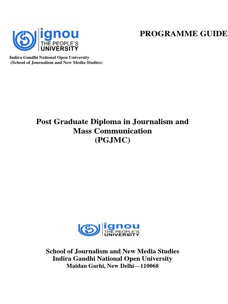 IGNOU PG Diploma in Journalism and Mass Communication PGJMC | My Personal Journey and What This Course Truly Means to Me | Course Review and Placement Scope | How to Study at Home | Eligibility, Study Material, Exams, Projects, Practicals, and Viva Explained | A Complete Guide for Journalism Students